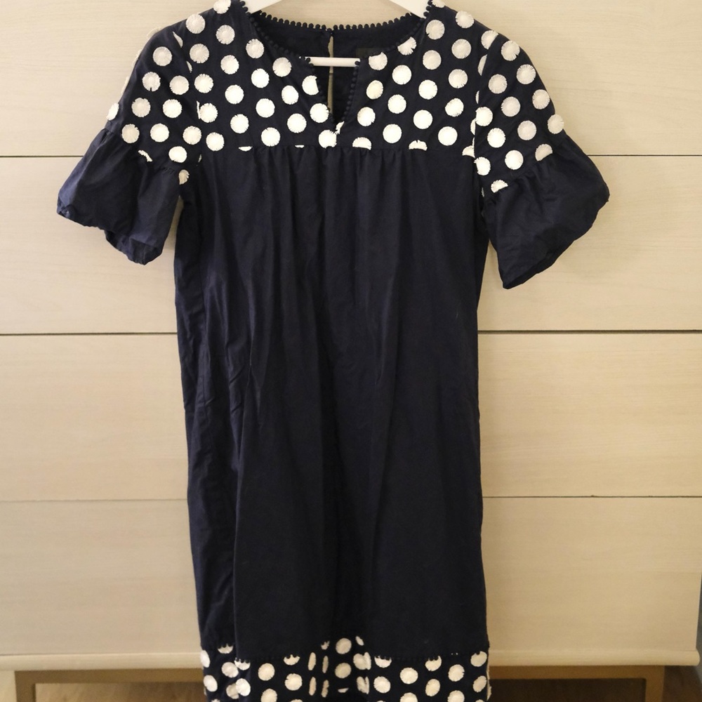 J Crew Navy and White Dress. Size 00.
